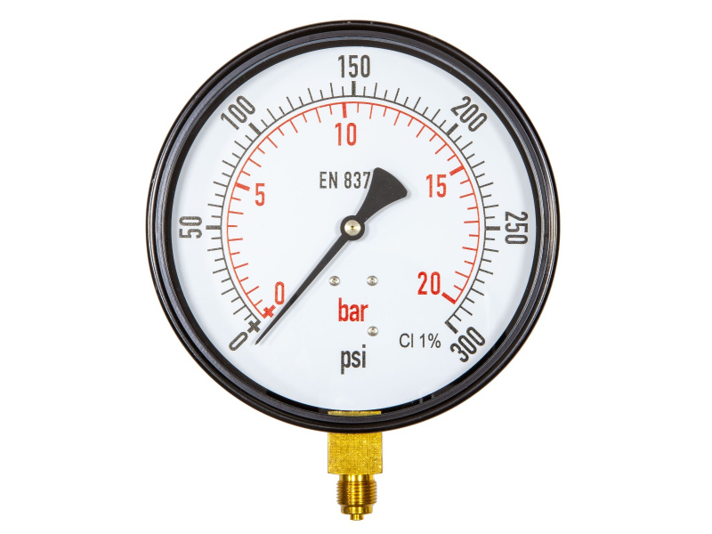 6" Dial Pressure Gauge 0-300 PSI/Bar 3/8"BSP Bottom Connection