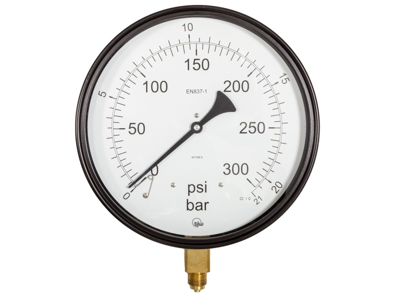 8" Dial Pressure Gauge 0-300 PSI/Bar 3/8" BSP Bottom Connection