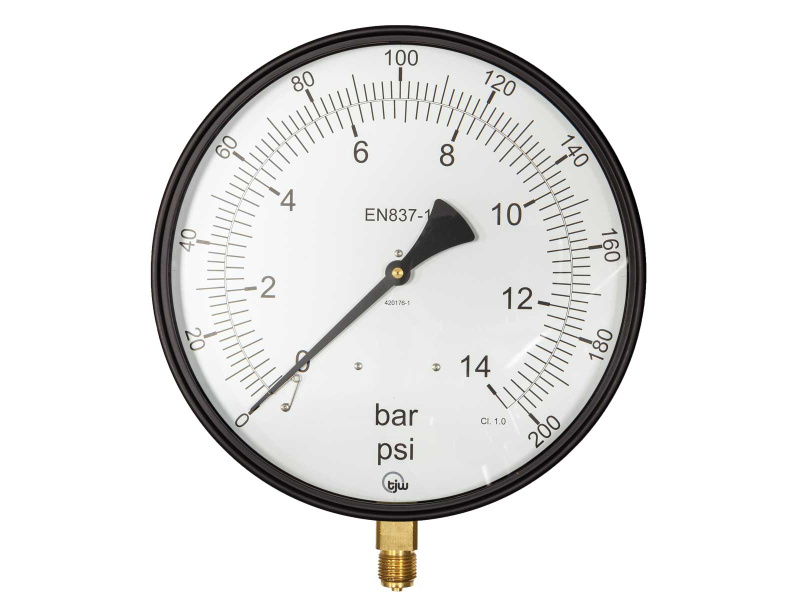 10" Dial Pressure Gauge 0-200PSI/Bar 1/2"BSP Bottom Connection