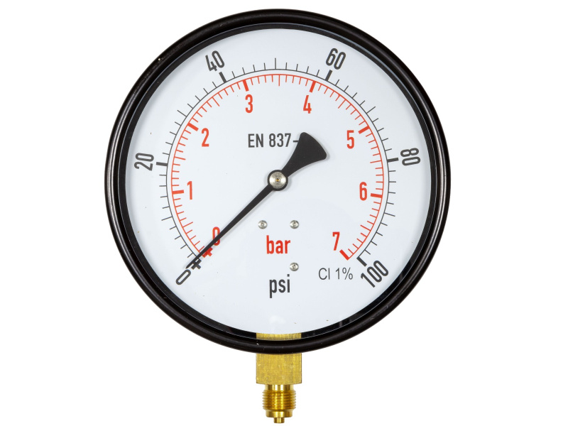 6" Dial Pressure Gauge 0-100 PSI/Bar 3/8"BSP Bottom Connection
