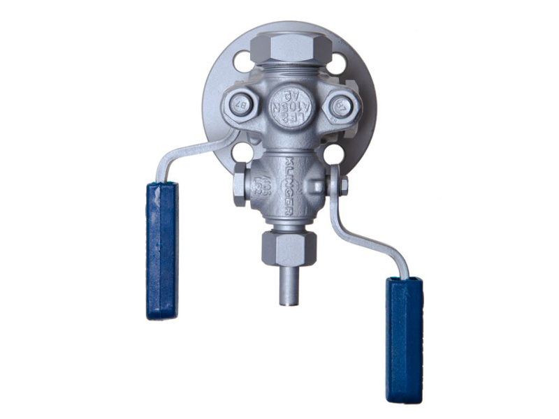 Klinger Bottom Gauge Cock Assy Flanged DN25 PN40 - LH