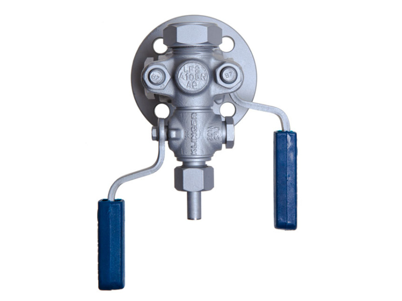Klinger Bottom Gauge Cock Assy Flanged DN25 PN40 - RH