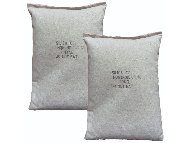 White Silica Gel In Sewn Cotton Bags : 2 x 10Kg Bags