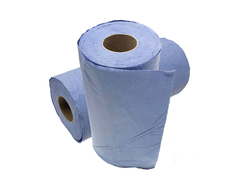 Handy Size Blue Paper Roll - 3 Ply - 100 Sheets