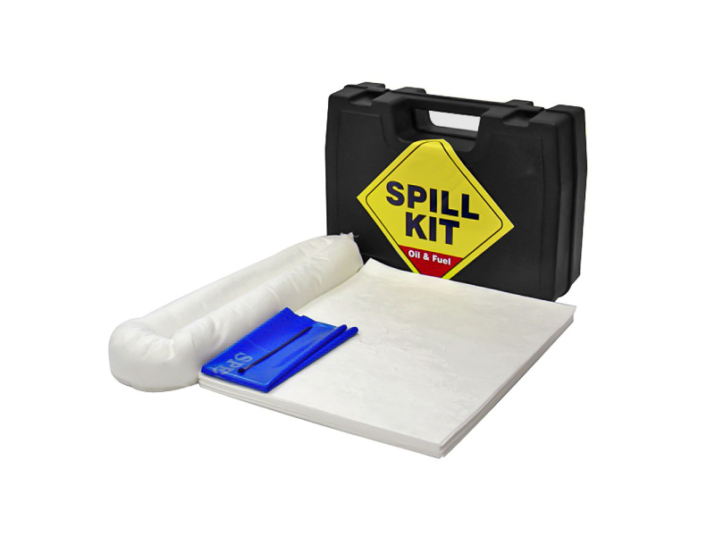 Oil & Fuel Spill Kit - Hard Carry Case - Absorbs 15L