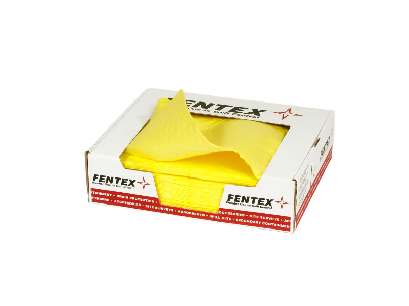 Premium Chemical Absorbent Pads - Absorbs 100L - Pack of 100