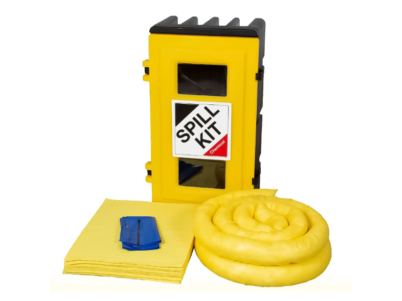 Chemical Spill Kit - Wall Cabinet - Absorbs 50L