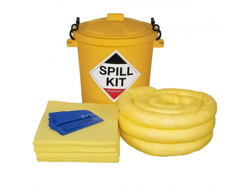 Chemical Spill Kit - Plastic Drum - Absorbs 65L