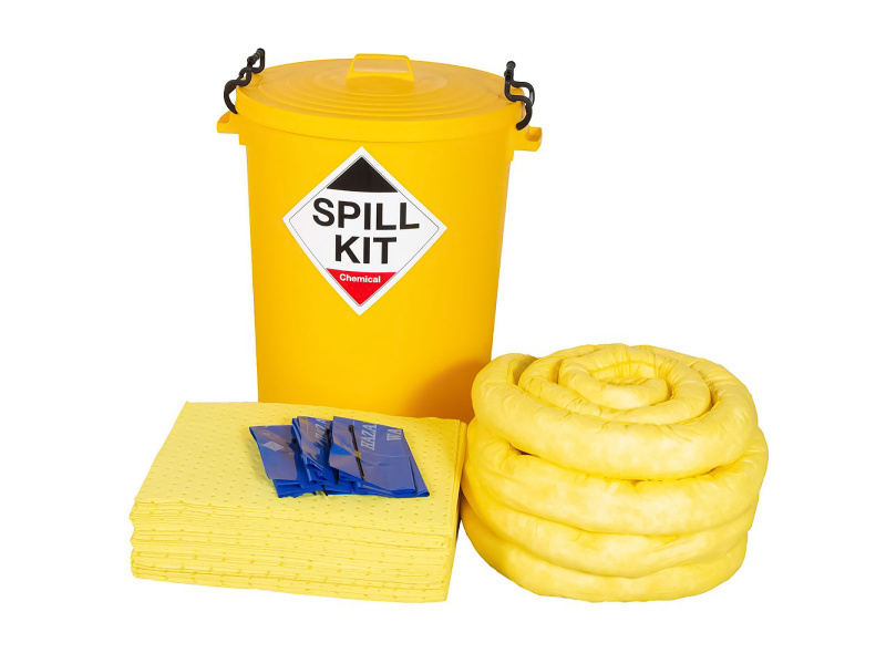 Chemical Spill Kit - Plastic Drum - Absorbs 90L