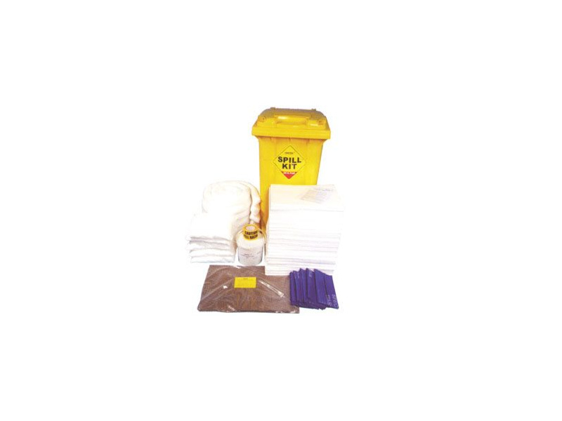 Oil & Fuel Spill Kit - Wheelie-bin - Absorbs 100L
