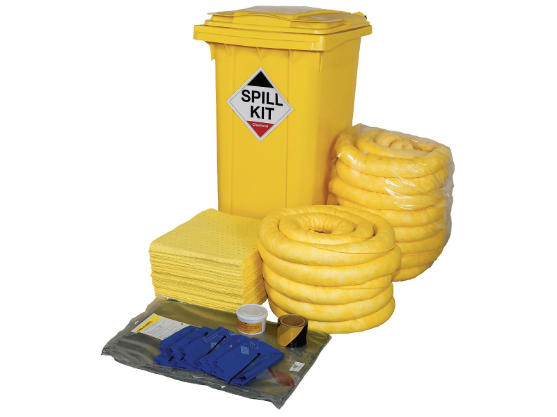 Chemical Spill Kit - Wheelie-bin - Absorbs 250L