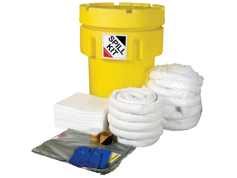 Oil & Fuel Spill Kit - Overpack Drum - Absorbs 250L