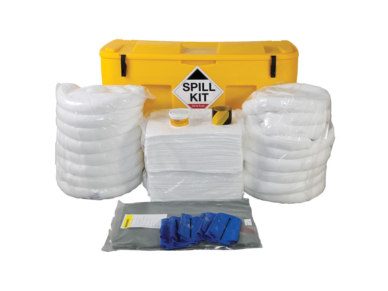 Oil & Fuel Spill Kit - Mobile Locker - Absorbs 350L