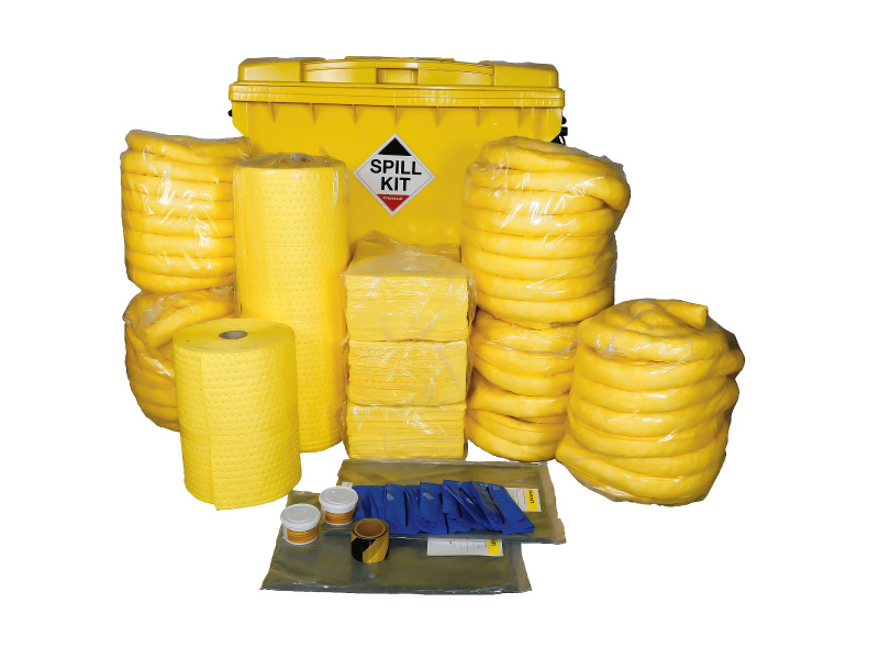 Chemical Spill Kit - Wheeled Bin - Absorbs 1100L