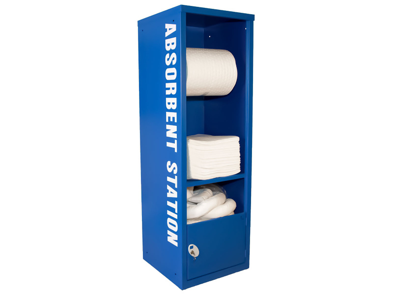 Fully Stocked Oil & Fuel Absorbent Station - 46 x 50 x 160 cm