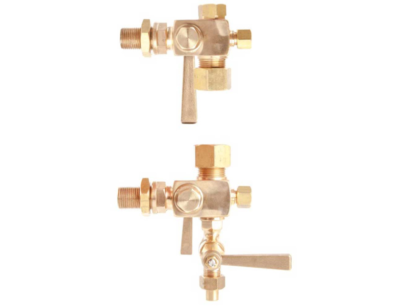 FIG31 1/2"OD Glass Gauge Cock Set 3/4" BSP Screwed LH