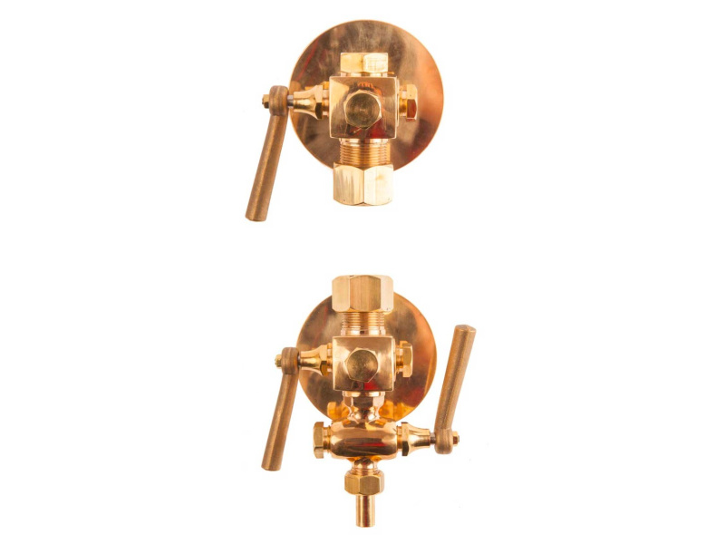 Left Handed FIG 44 &frac34;" Gauge Cock Set Un-Drilled