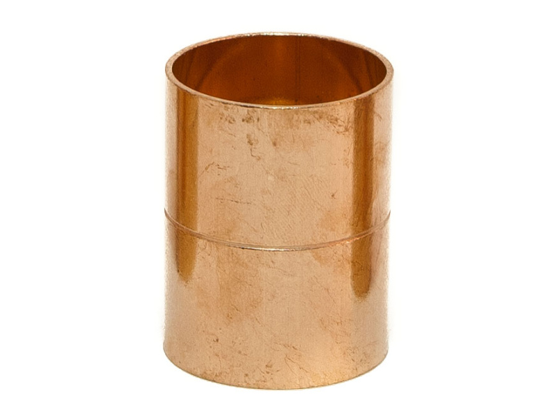 Plain Copper Straight Coupling  for Tundish 35mm