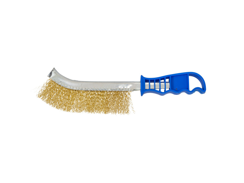 Brass Plated Wire Brush For Rust Removal & Light Cleaning