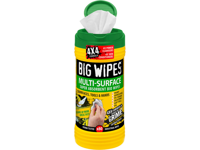 Multi-Surface "BIG WIPES" Tub of 80 HD