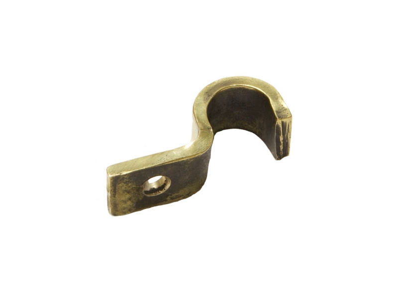 1/2" Pipe Fastening Bracket - P Clip - Small - Brass