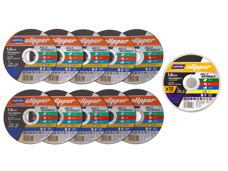 Clipper Multi-Purpose Cutting Disc 115mm - Pack of 10