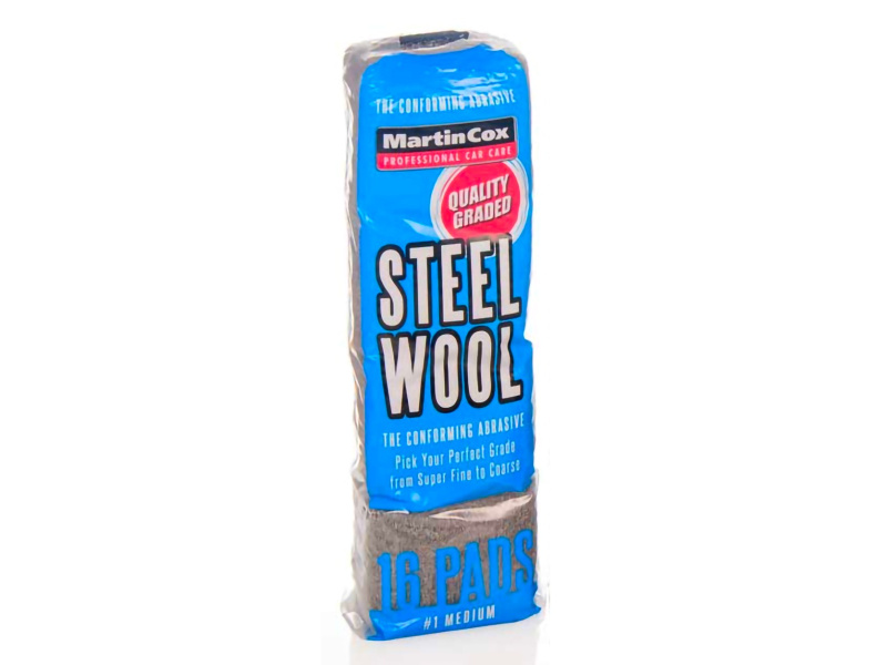Steel Wool #1 Medium Grade Pack of 16 Pads