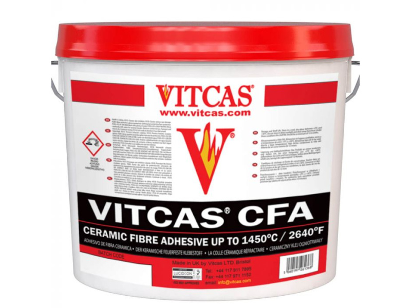 Vitcas Ceramic Fibre Adhesive 5KG Tub