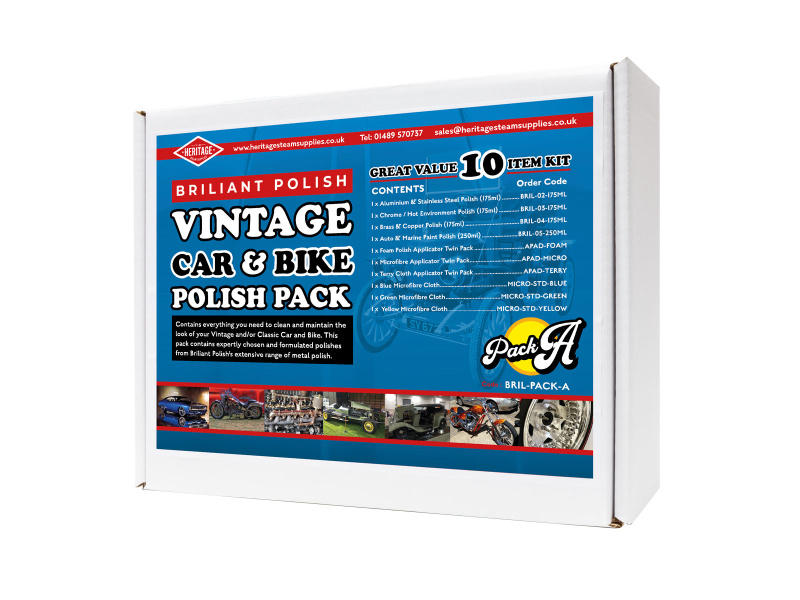 Vintage & Classic Car and Bike Briliant Polish Pack