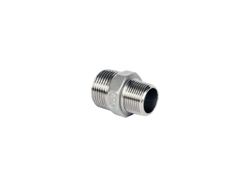 1/2" x 3/8" BSP S/Steel Reducing Hexagon Nipple 150psi