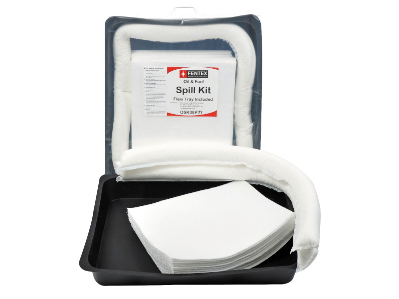 38L Oil Spill Kit c/w 52cm x 70cm Flexi Tray
