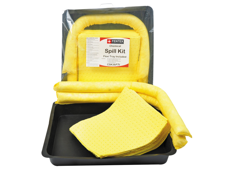 38L Chemical Spill Kit c/w 52cm x 70cm Flexi Tray
