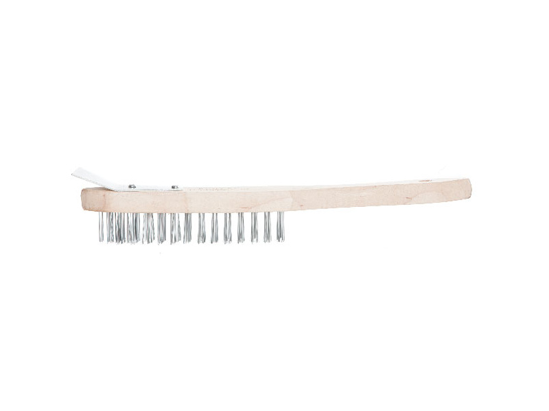 Wire Hand Brush 4 Row With Scraper