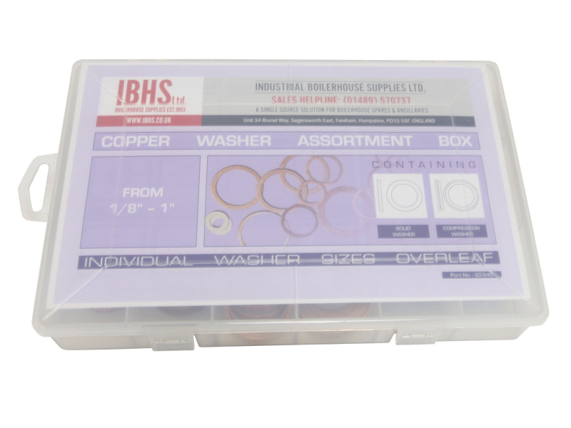 Copper Washer Kit 160 PCE - Mixed 16 Types