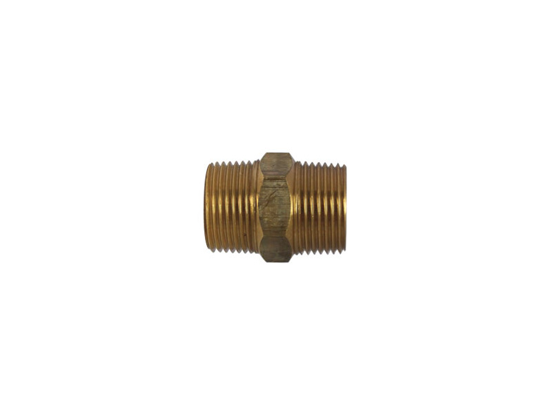 1" BSPT Bronze Hex Nipple