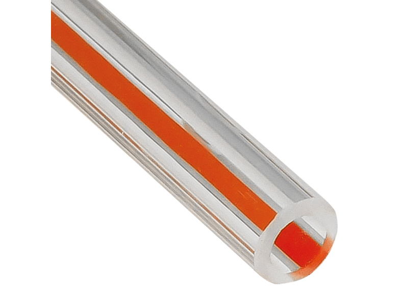 10" Long x 1/2" OD Red Line Gauge Glass Tube