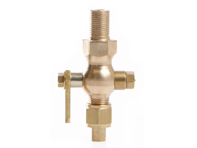 7/16"(Globe) Cylinder Drain Cock Thread Size 1/4" Dia. 40 TP