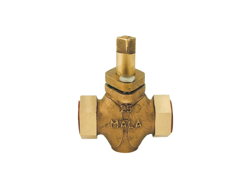 1" BSP 2 Way Gland Packed Bronze Plug Valve