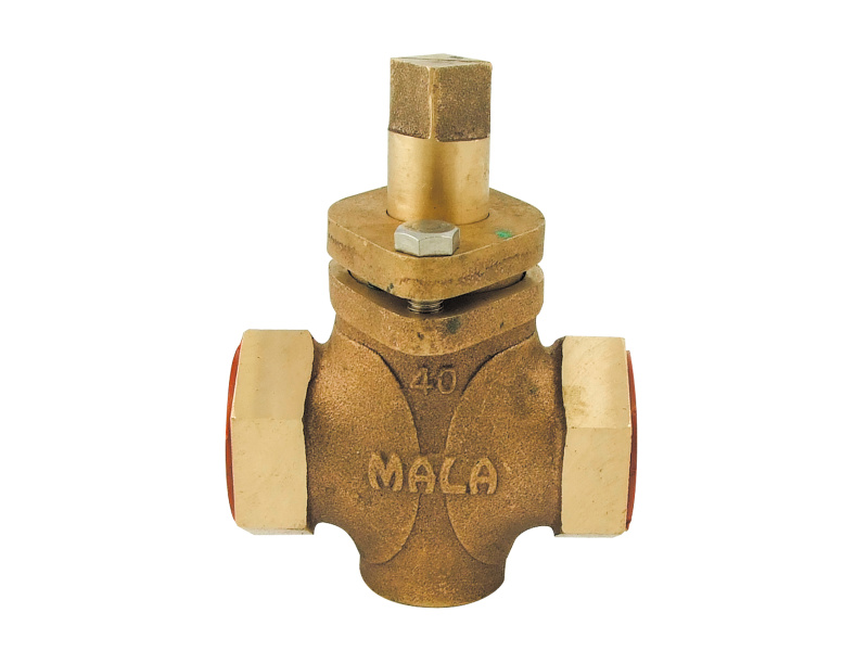 1 1/2" BSP 2 Way Gland Packed Bronze Plug Valve
