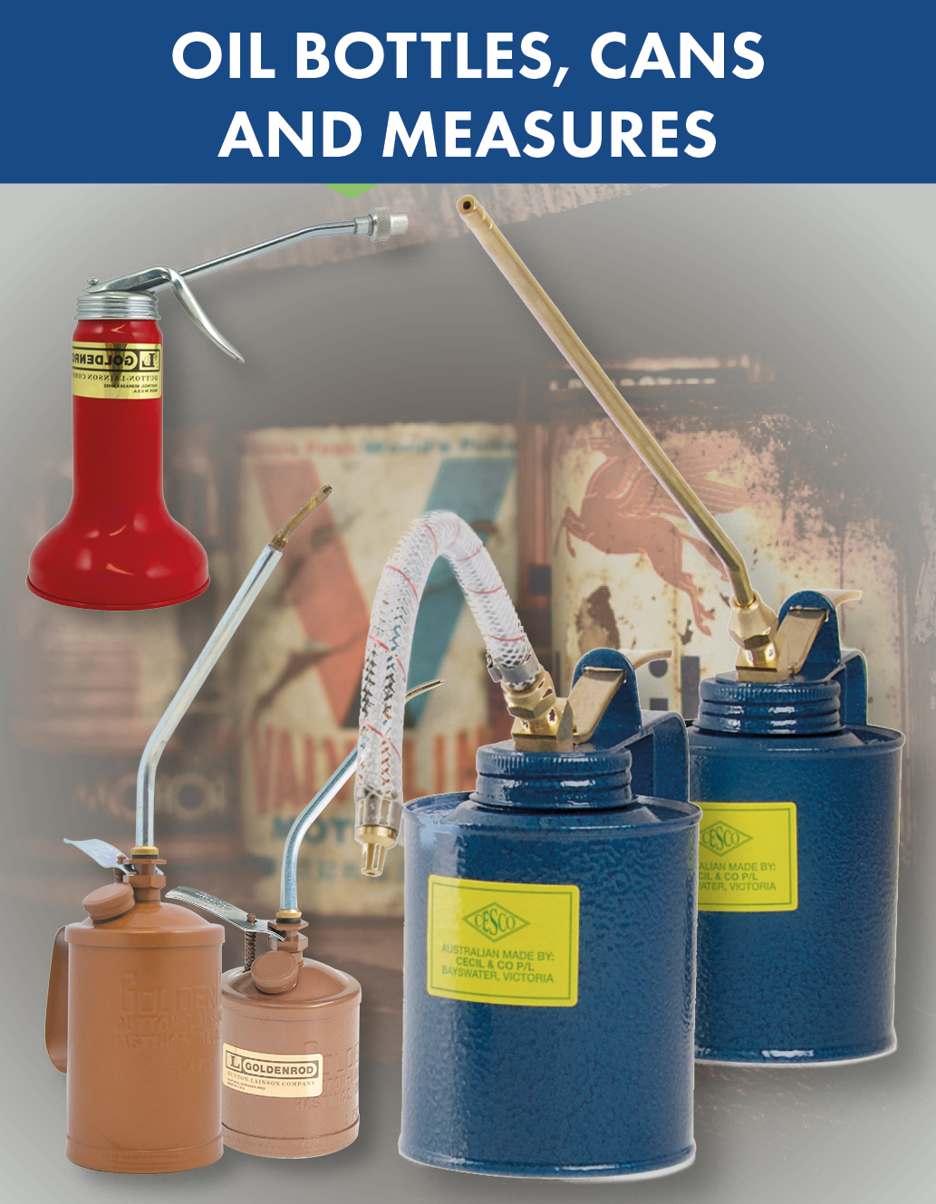 Oil Bottles, Cans & Measures