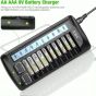 EBL Multi AA/AAA/9v Battery Charger 10+2 slots