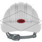 EVO2 White Safety Helmet - Vented Slip Ratchet Mid Peak