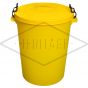 Empty Plastic Drum and Lid (Yellow) - 100 Litre