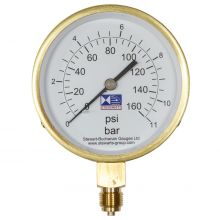 4" Dial Pressure Gauge 0-160 PSI/Bar 3/8" BSP Bottom Connection