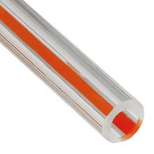 15" Long x 3/4" OD Red Line Gauge Glass Tube