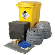 General Purpose Spill Kit - Wheelie-bin - Absorbs 350L