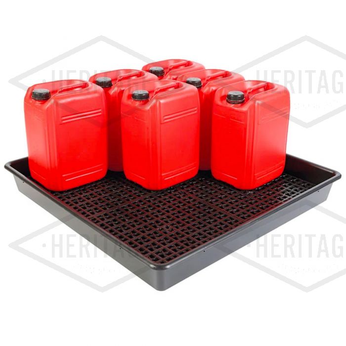 9 x 25L Drum Tray With Removeable Base Grid