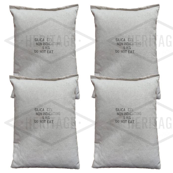 White Silica Gel In Sewn Cotton Bags : 4 x 5Kg Bags