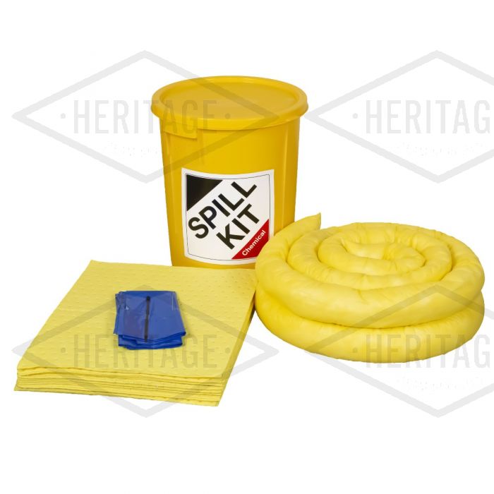 Chemical Spill Kit - Plastic Drum - Absorbs 35L