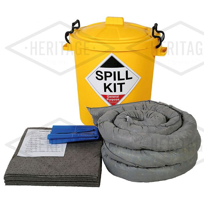 General Purpose Spill Kit - Plastic Drum - Absorbs 65L